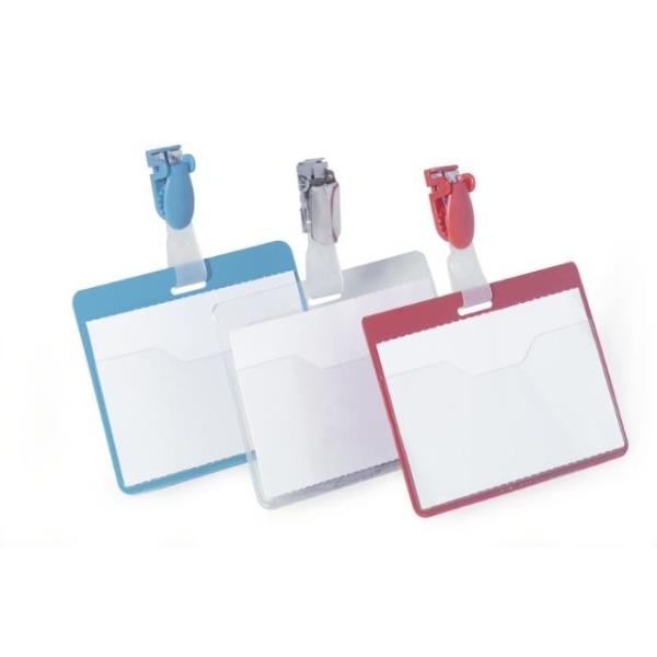 IDENTIFICADOR CON CLIP GIRATORIO 60x90MM TRANSPARENTE DURABLE