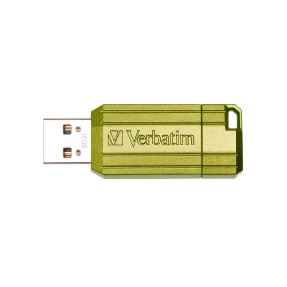 USB DRIVE 2.0 16GB HI-SPEED STORE'N'GO PINSTRIPE RETRÁCTIL COLOR VERDE CLARO VERBATIM