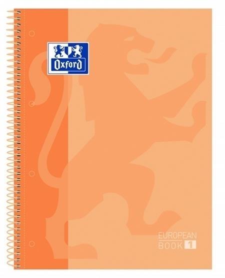 CUADERNO MICROPERFORADO A4+ 80H 90G CUADRO 5MM T/DURA MELOCOTON OXFORD SCH
