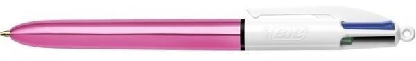 BOLIGRAFO BIC 4 COLORES SHINE ROSA