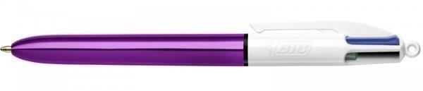 BOLIGRAFO BIC 4 COLORES SHINE PURPURA