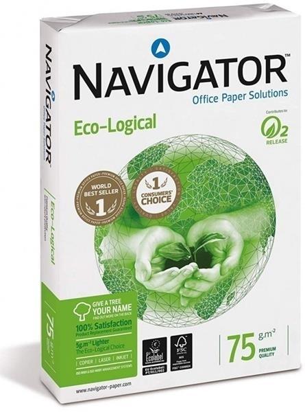 PAPEL ECOLOGICO A4 75G NAVIGATOR 500H