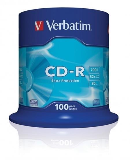 CD-R VERBATIM 700MB 48x Datalife Extra Protection (Tarrina 100)