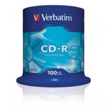 CD-R VERBATIM 700MB 48x Datalife Extra Protection (Tarrina 100)