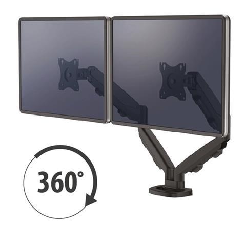 BRAZO PARA MONITOR DOBLE EPPA  NEGRO