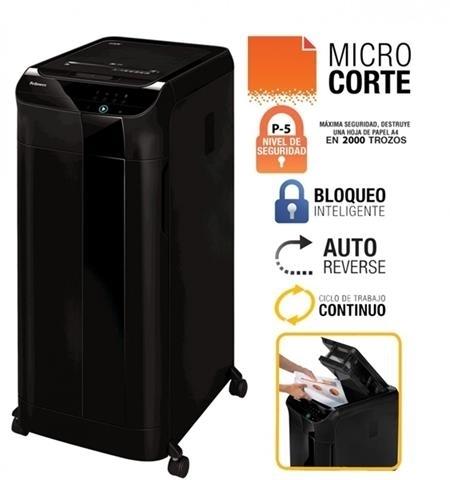 DESTRUCTORA AUTOMÁTICA AUTOMAX  600M MICROCORTE DE 2X12MM FELLOWES