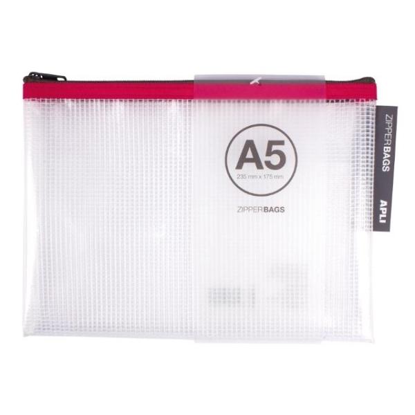 BOLSA ZIPPER BAG A5 COLORES SURTIDOS APLI