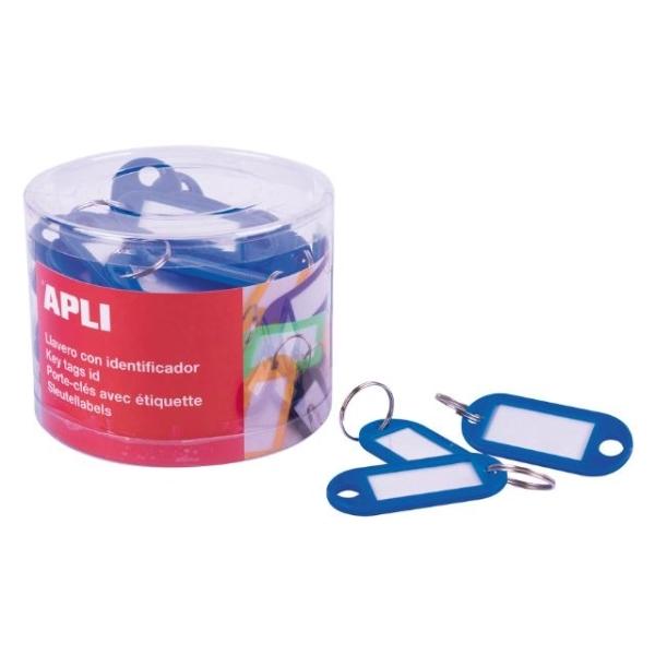 LLAVERO COLOR SOLIDO AZUL 50U APLI
