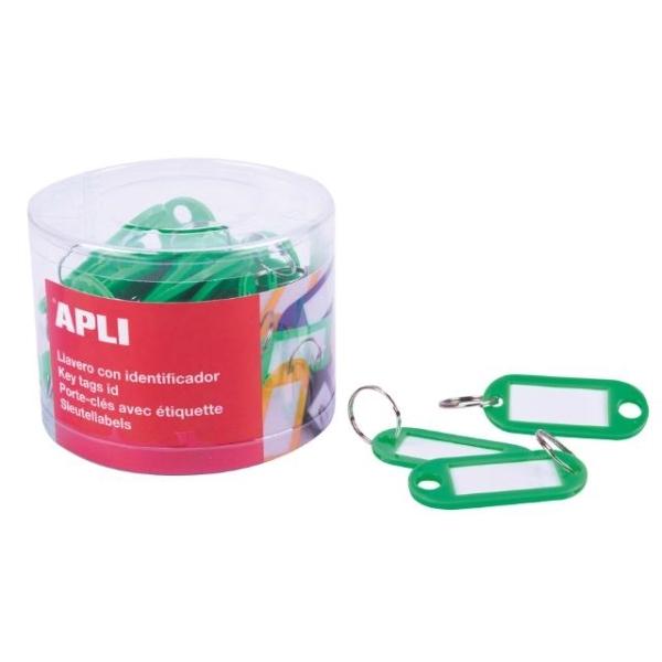 LLAVERO COLOR SOLIDO VERDE 50U APLI