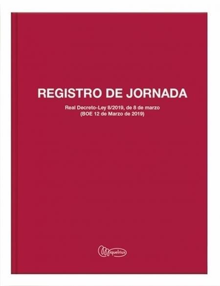 LIBRO REGISTRO HORARIO LABORAL A4 40H MIQUELRIUS