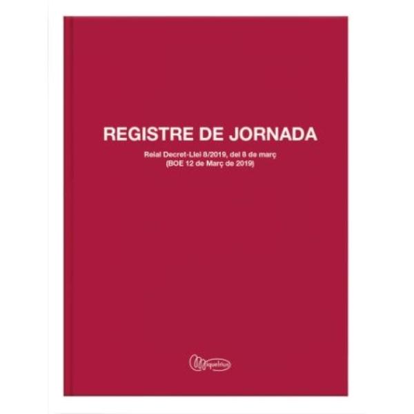 LIBRO REGISTRO HORARIO LABORAL A4 40H CATALÁN MIQUELRIUS