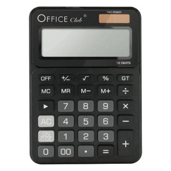 CALCULADORA CD-2720-12 NEGRO OFFICE CLUB  POESSA