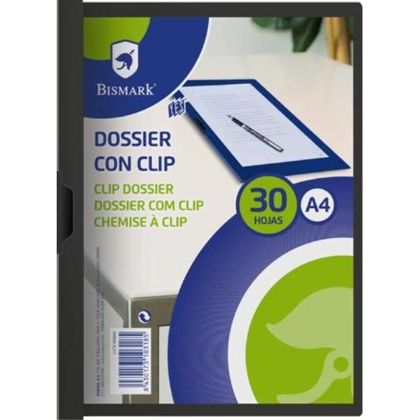 DOSSIER C/CLIP PP NEGRO A4 310X225 POESSA