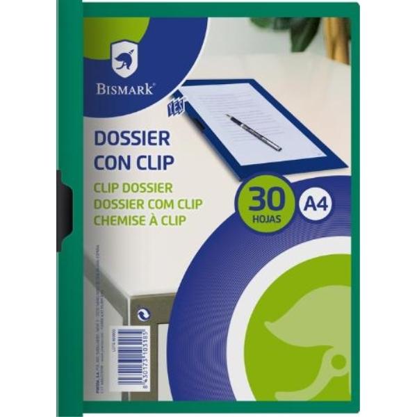 DOSSIER C/CLIP PP VERDE A4 310X225 POESSA