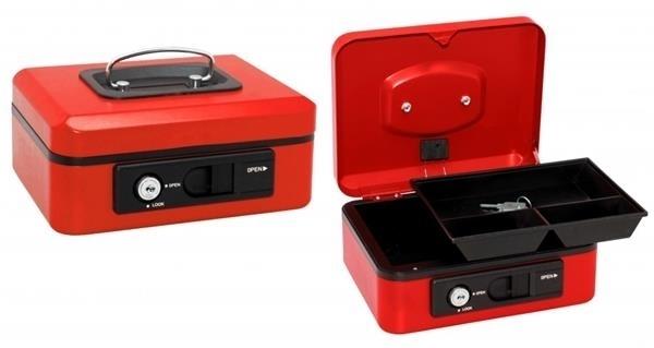 CAJA CAUDALES APERTERTURA AUTOMÁTICA MEDIANA ROJA POESSA