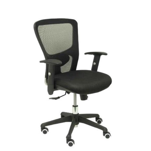 SILLA POZUELO RESPALDO MALLA NEGRO ASIENTO 3D NEGRO PIQUERAS Y CRESPO