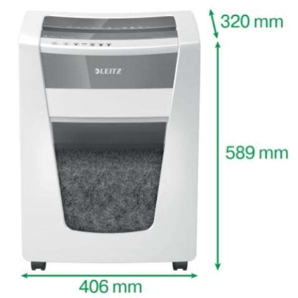 DESTRUCTORA LEITZ IQ OFFICE PRO P4, BLANCO/PLATA