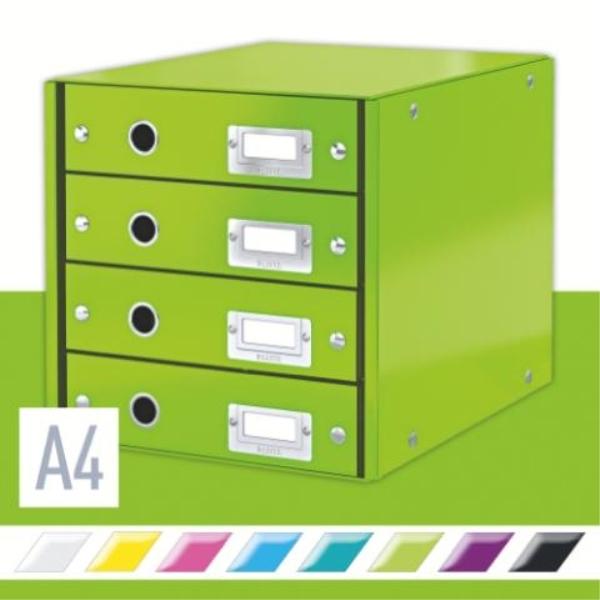 BUCS DE 4 CAJONES CLICK & STORE (290X283X360MM), VERDE