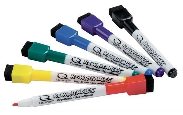 ROTULADOR PIZARRA MINI REXEL BORRADO EN SECO (PACK 6) COLORES SURTIDOS