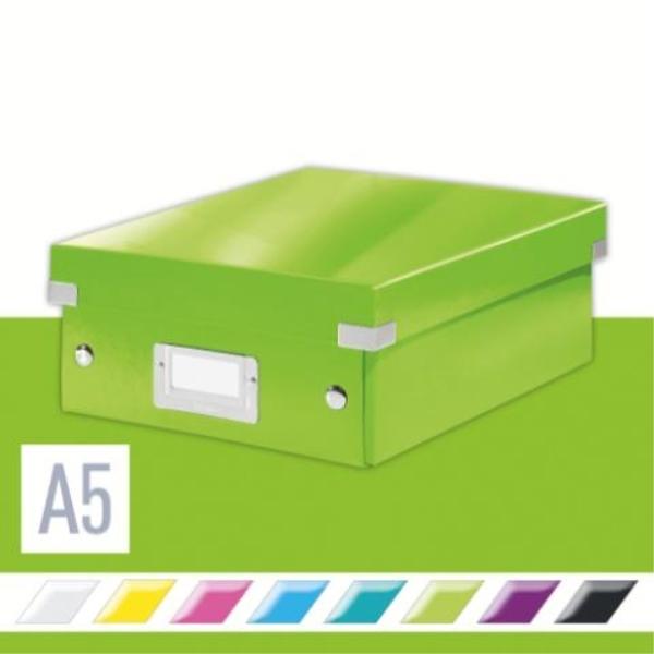 CAJA MONTABLE CLICK&STORE PEQUEÑA 220X100X285MM VERDE LEITZ