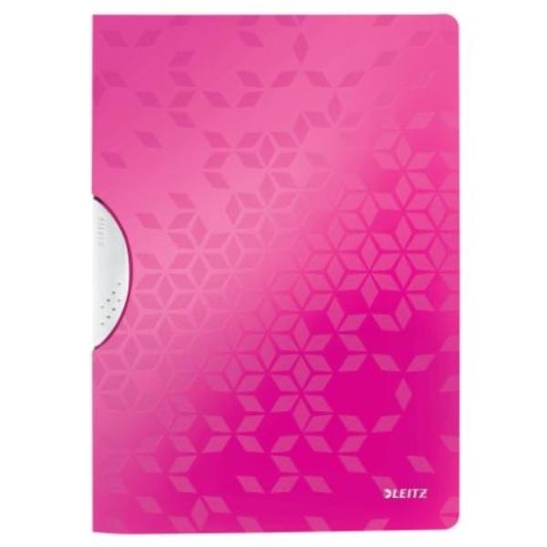 DOSSIER CLIP WOW PP A4 30H CLIP GRIS TAPA FUCSIA