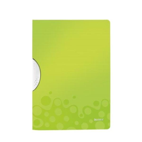DOSSIER CLIP WOW PP A4 30H CLIP GRIS TAPA VERDE