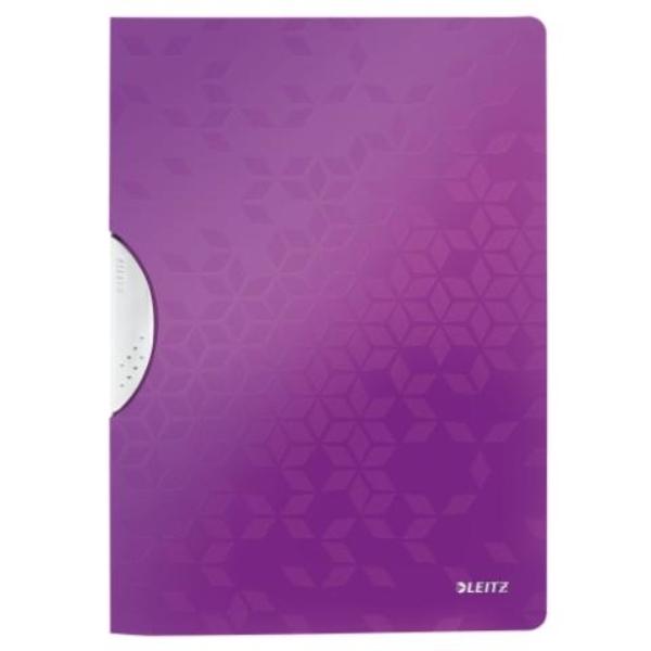 DOSSIER CLIP WOW PP A4 30H CLIP GRIS TAPA VIOLETA