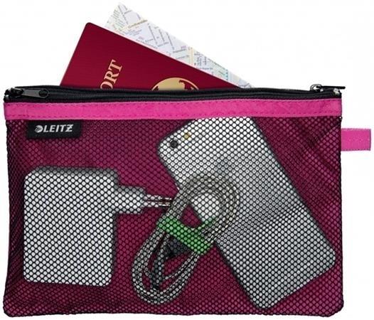 BOLSITA NYLON 2 DEPARTAMENTOS WOW FUCSIA (23 X 15 CM) L
