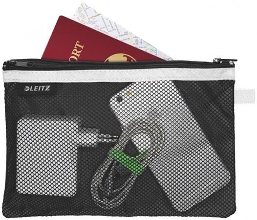 BOLSITA NYLON 2 DEPARTAMENTOS WOW NEGRO (23 X 15 CM) L