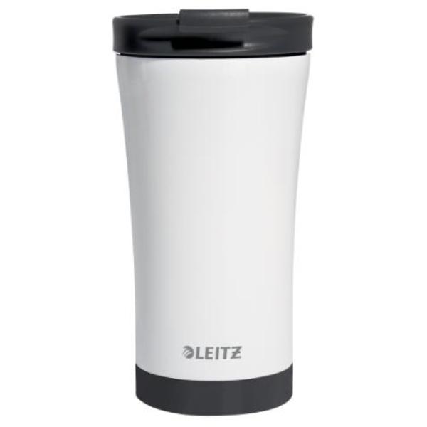 TAZA TRAVEL TÉRMICA WOW 380 ML, BLANCO/NEGRO