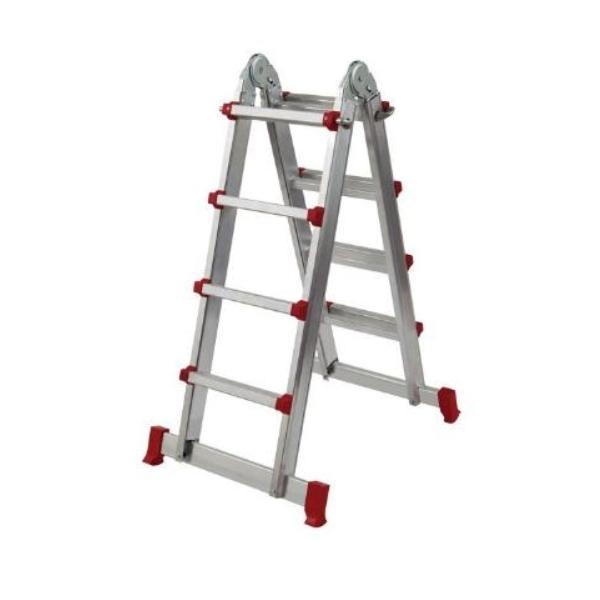 ESCALERA OUTAS MULTIPOSICION TELESCOPICA ALUMINIO 3x4 PELDAÑOS