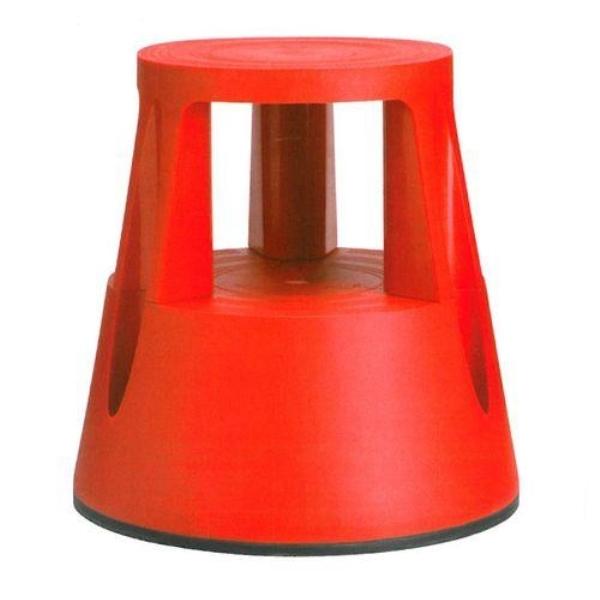 TABURETE TWINCO TWIN LIFT 2 PELDAÑOS CON RUEDAS ROJO