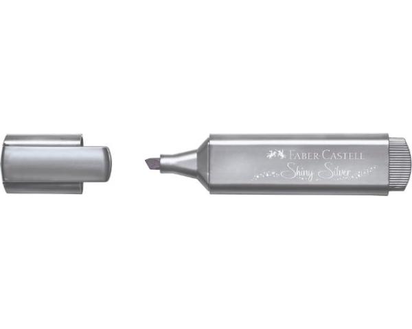 ROTULADOR FLUOR TEXTLINER 46 METALICO PLATA FABER CASTEL
