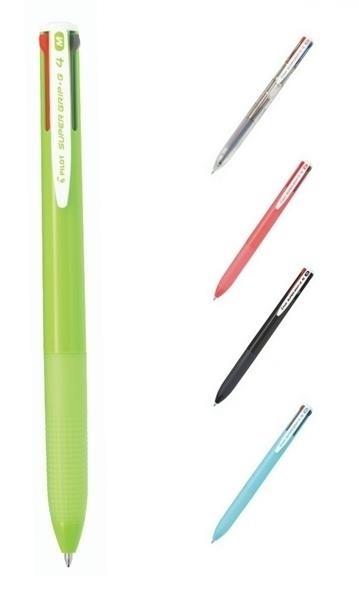BOLIGRAFO 4 COLORES SUPERGRIP G CUERPO VERDE LIMA PILOT