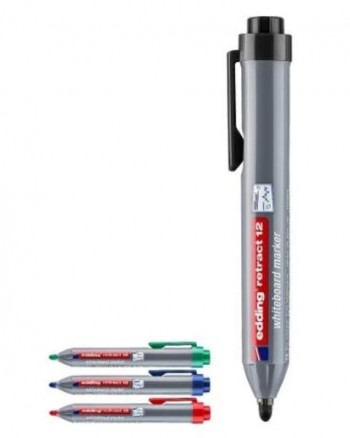 ROTULADOR PIZARRA RETRACTIL EDDING 12 NEGRO CONICA 1,5-3MM