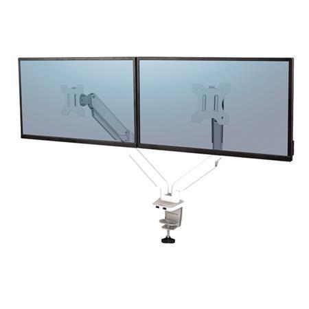 BRAZO PARA MONITOR DOBLE HORIZONTAL PLATINUM SERIES  BLANCO