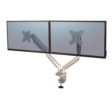 BRAZO PARA MONITOR DOBLE HORIZONTAL PLATINUM SERIES  PLATA