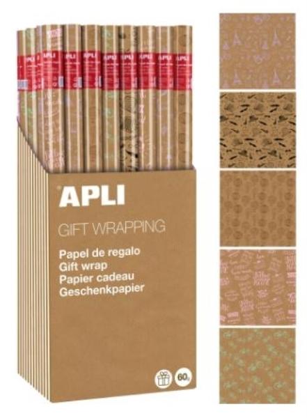 PAPEL REGALO ROLLO 2x0,70 KRAFT FUN APLI