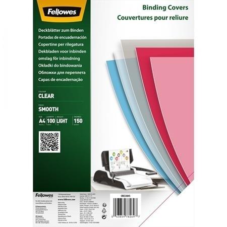 PACK DE 100 PORTADAS RECICLADAS PET TRANSPARENTE CRISTAL A4 180 MICRAS