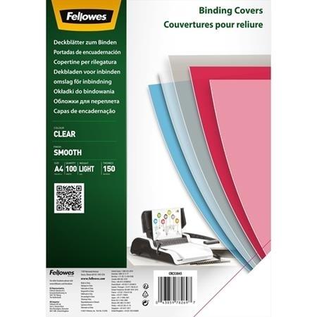 PACK DE 100 PORTADAS RECICLADAS PET TRANSPARENTE CRISTAL A4 250 MICRAS