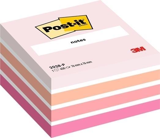 NOTAS ADHESIVAS POST-IT  76 X 76 MM COLORES SURTIDOS ROSAS 2028-P POST-IT