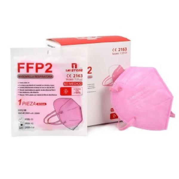 MASCARILLA PROTECCION COVID-19 MOD. KN95  FFP2 ROSA  ADULTOS