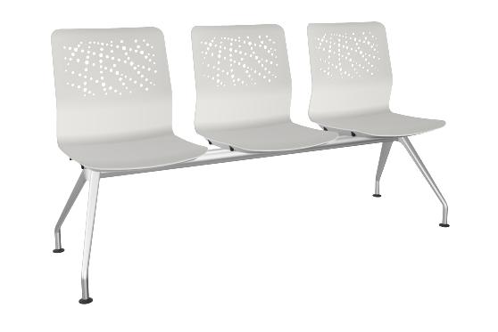 URBAN ACTIU URBAN  PATAS BLANCAS/ POLIPROPILENO BLANCO 3 PLAZAS
