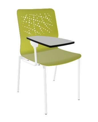 SILLA  ACTIU URBAN MONOBLOK 4 PATAS BLANCO PP PISTACHO PALA FENOLICO BLANCO