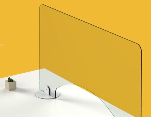 MAMPARA DE SEGURIDAD AUTOPORTANTE METACRILATO  (67 alto X 100 ancho) c/ventana
