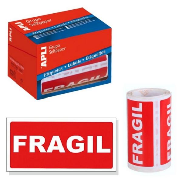 ETIQUETA IMPRESA FRAGIL 50x100 R/200 APLI