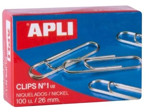 CLIPS NIQUEL LABIADOS Nº1 26MM CJ.100 APLI