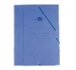 CARPETA CARCHIVO CARTON GOMAS Y SOLAPAS AZUL FOLIO