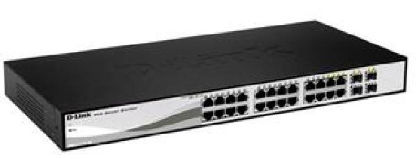 SWITCH 24 PUERTOS 10/100/1000 D-LINK 4 COMBO SFP