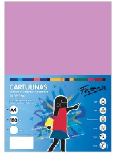 PAQUETE 50 CARTULINAS FABRISA DINA4 180GR LILA
